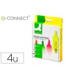 ROTULADOR Q-CONNECT FLUORESCENTE SURTIDO -BOLSA DE 4 ROTULADORES
