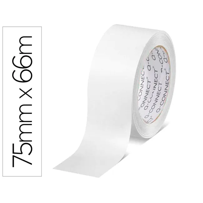 CINTA ADHESIVA Q-CONNECT POLIPROPILENO BLANCA 66 MT X 75 MM PARA EM...