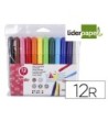ROTULADOR LIDERPAPEL JUMBO BOLSA 12 COLORES