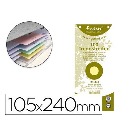 SEPARADOR EXACOMPTA CARTULINA DE 180 GR JUEGO DE 100 SEPARADORES 10...