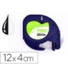CINTA Q-CONNECT PAPEL 12MM X 4MT NEGRO-BLANCO PARA LETRATAG