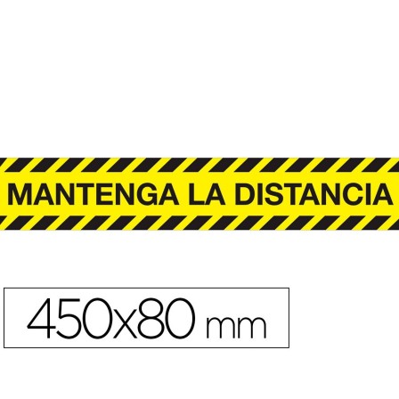 CINTA ADHESIVA DE SEÑALIZACION MANTENGA LA DISTANCIA DE SEGURIDAD P...