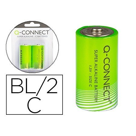 PILA Q-CONNECT ALCALINA C -BLISTER CON 2 PILAS