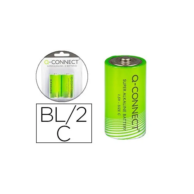 PILA Q-CONNECT ALCALINA C -BLISTER CON 2 PILAS