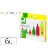 ROTULADOR Q-CONNECT FLUORESCENTE PUNTA BISELADA ESTUCHE DE 6 COLORES
