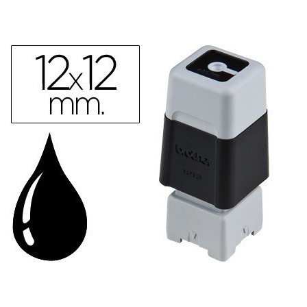 SELLO AUTOMATICO BROTHER 12 MM X 12 MM NEGRO