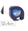 CINTA Q-CONNECT 12MM X 4MT NEGRO-BLANCO PERLA PARA MAQUINA LETRATAG