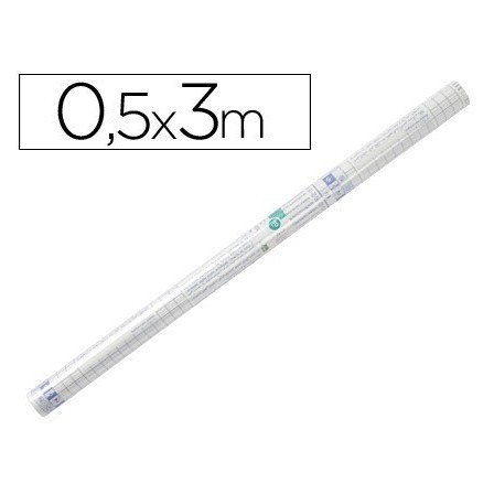 ROLLO PLASTICO ADHESIVO LIDERPAPEL 0,50X3 MT. 8O MICRAS FORRALIBROS...
