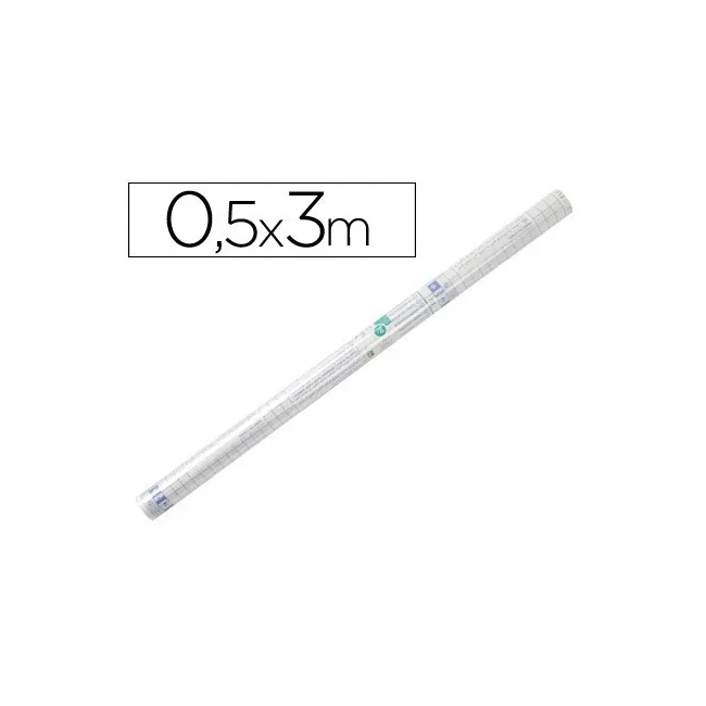 ROLLO PLASTICO ADHESIVO LIDERPAPEL 0,50X3 MT. 8O MICRAS FORRALIBROS...