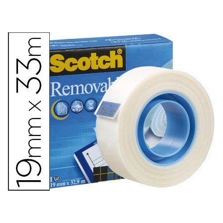 CINTA ADHESIVA SCOTCH MAGIC 33X19 MM REMOVIBLE