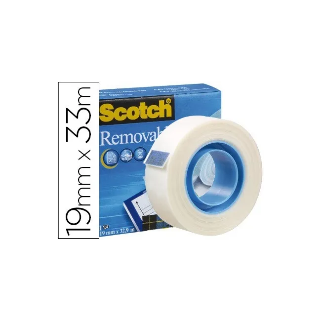 CINTA ADHESIVA SCOTCH MAGIC 33X19 MM REMOVIBLE