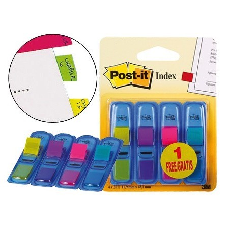 BANDERITAS SEÑALIZADORAS POST-IT 3+1 GRATIS CLIPSTRIP