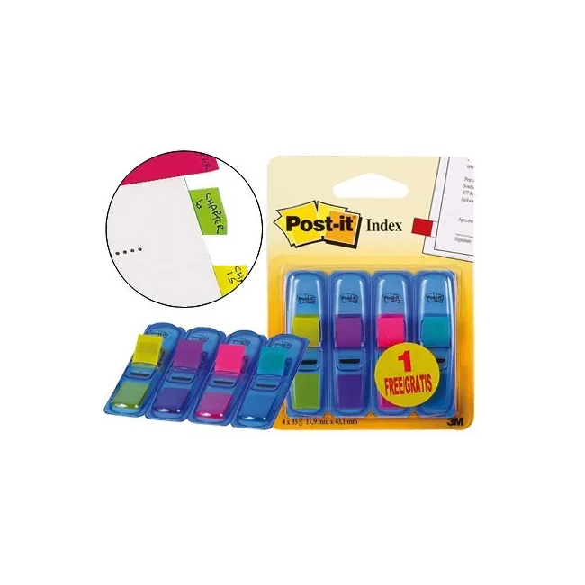 BANDERITAS SEÑALIZADORAS POST-IT 3+1 GRATIS CLIPSTRIP