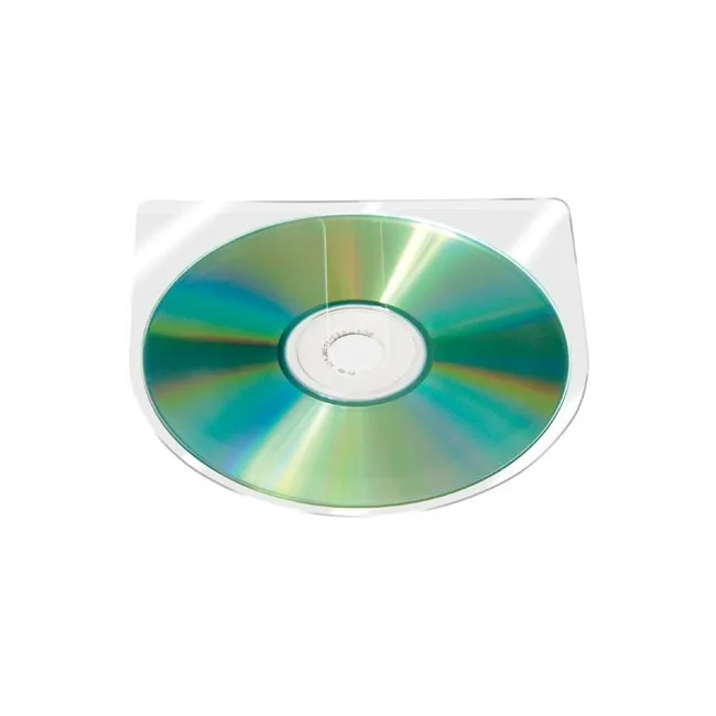 FUNDA AUTOADHESIVA PARA CD Q-CONNECT SIN SOLAPA PACK DE 10 UNIDADES