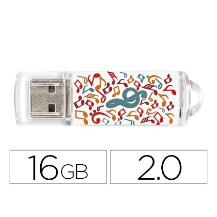 MEMORIA USB TECH ON TECH FLASH DRIVE 16 GB 2.0 MUSIC DREAM
