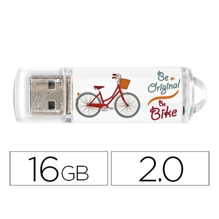 MEMORIA USB TECH ON TECH FLASH DRIVE 16 GB 2.0 BE BIKE
