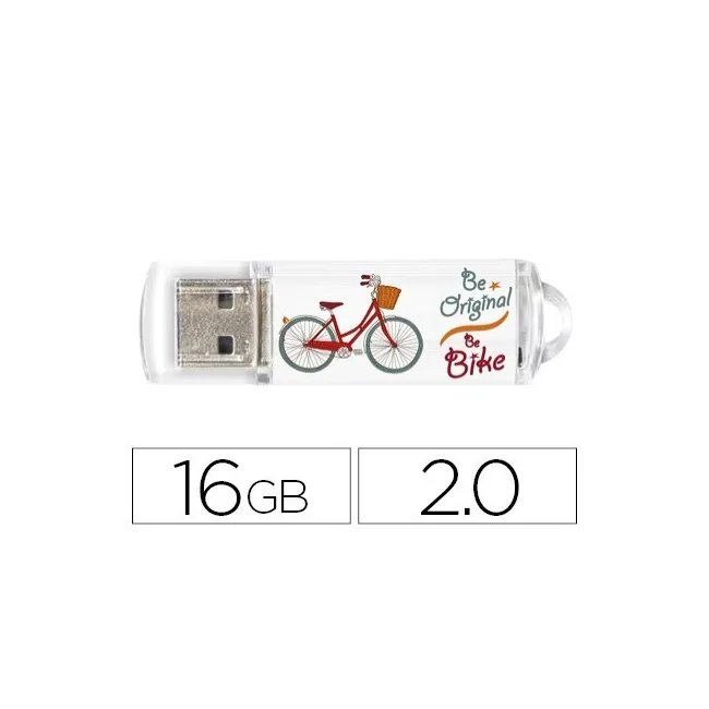 MEMORIA USB TECH ON TECH FLASH DRIVE 16 GB 2.0 BE BIKE