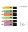 ROTULADOR Q-CONNECT FLUORESCENTE PASTEL PUNTA BISELADA ESTUCHE DE 6...