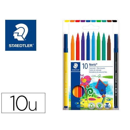 ROTULADOR STAEDTLER NORIS CL UB ESTUCHE DE 10 COLORES