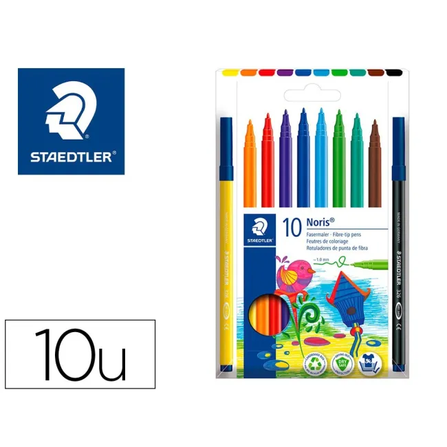 ROTULADOR STAEDTLER NORIS CL UB ESTUCHE DE 10 COLORES