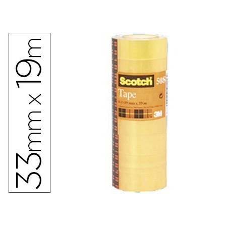 CINTA ADHESIVA SCOTCH ACORDEONPACK 8 508 19X33 MM