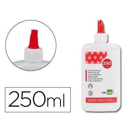 PEGAMENTO COLA BLANCA LAVABLE LIDERPAPEL 250 ML