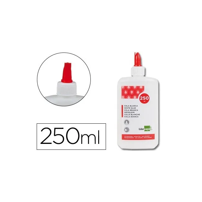 PEGAMENTO COLA BLANCA LAVABLE LIDERPAPEL 250 ML