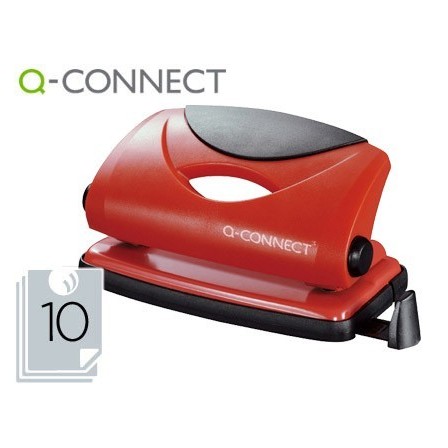 TALADRADOR Q-CONNECT KF02154 ROJO -ABERTURA 1 MM -CAPACIDAD 10 HOJAS