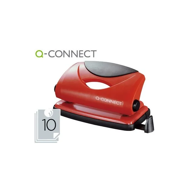 TALADRADOR Q-CONNECT KF02154 ROJO -ABERTURA 1 MM -CAPACIDAD 10 HOJAS