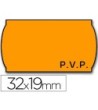 ETIQUETAS METO ONDULADAS 32 X 19 MM PVP FN. ADH 2 -FLUOR NARANJA -R...