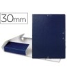 CARPETA PROYECTOS LIDERPAPEL FOLIO LOMO 30MM CARTON GOFRADO AZUL