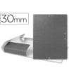 CARPETA PROYECTOS LIDERPAPEL FOLIO LOMO 30MM CARTON GOFRADO GRIS