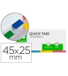 BANDERITAS SEPARADORAS Q-CONNECT 19X43 MM TRANSPARENTES Y COLOR PAC...
