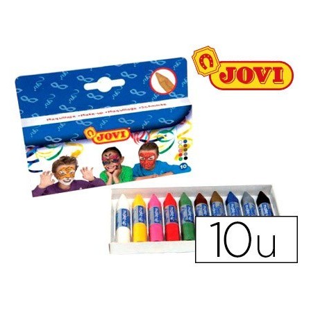BARRA MAQUILLAJE JOVI CAJA DE 10 COLORES SURTIDOS