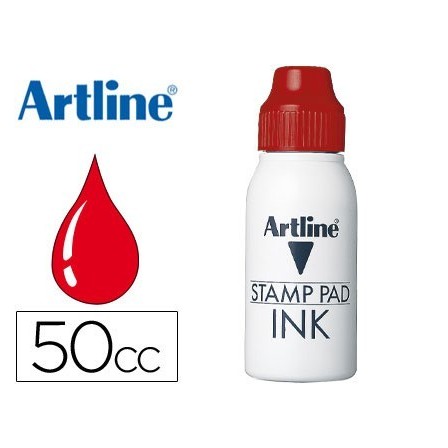 TINTA TAMPON ARTLINE ROJA -FRASCO DE 50 CC