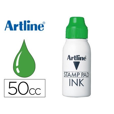 TINTA TAMPON ARTLINE VERDE -FRASCO DE 50 CC