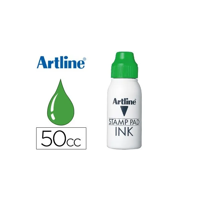 TINTA TAMPON ARTLINE VERDE -FRASCO DE 50 CC