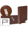 CARPETA DE 2 ANILLAS 25MM MIXTAS LIDERPAPEL FOLIO CARTON CUERO FORR...