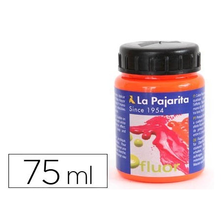 PINTURA ACRILICA LA PAJARITA F-02 NARANJA FLUORESCENTE 75ML
