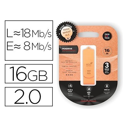 MEMORIA USB TECH ONE TECH ECOTECH BIODEGRADABLE 16 GB USB 2.0