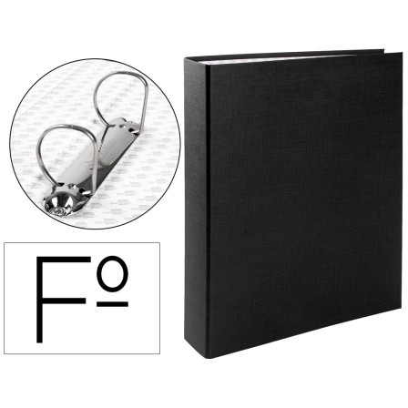 CARPETA DE 2 ANILLAS 40MM MIXTAS LIDERPAPEL FOLIO CARTON FORRADO PA...