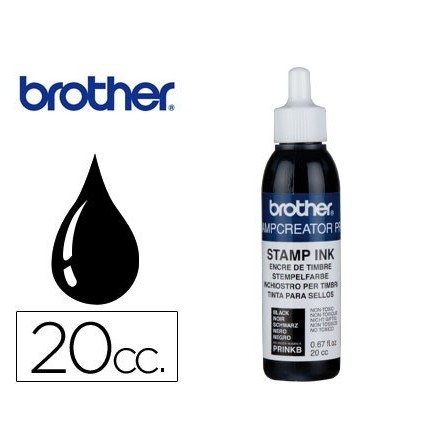 TINTA PARA REENTINTADO NEGRO 20 CC PARA SELLOS AUTOMATICOS BROTHER
