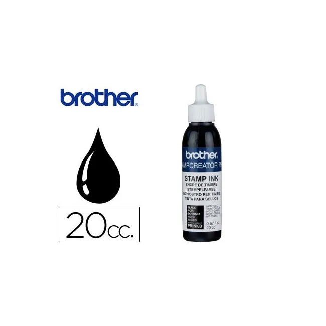 TINTA PARA REENTINTADO NEGRO 20 CC PARA SELLOS AUTOMATICOS BROTHER