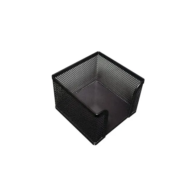 SOPORTE TACO DE PAPEL Q-CONNECT METALICO REJILLA NEGRO 95X95X80 MM