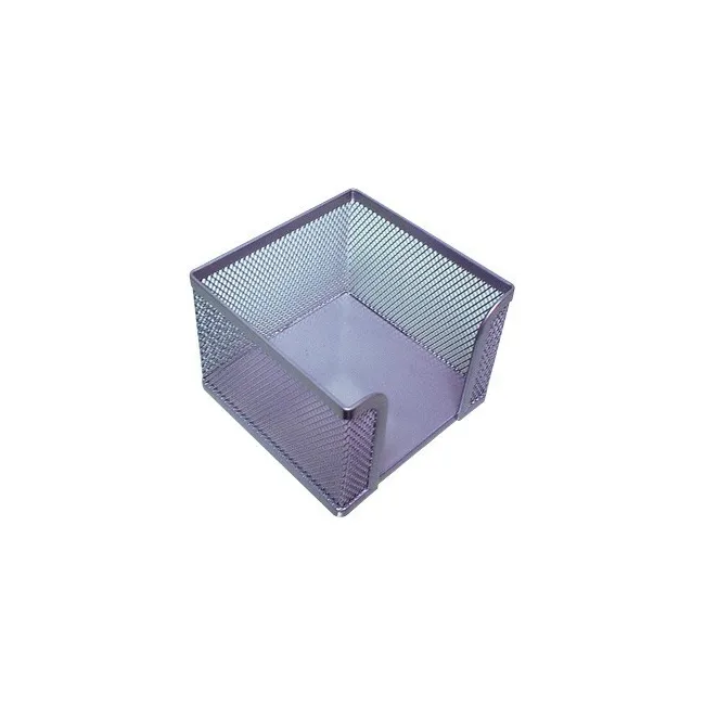 SOPORTE TACO DE PAPEL Q-CONNECT METALICO REJILLA PLATA 95X95X80 MM