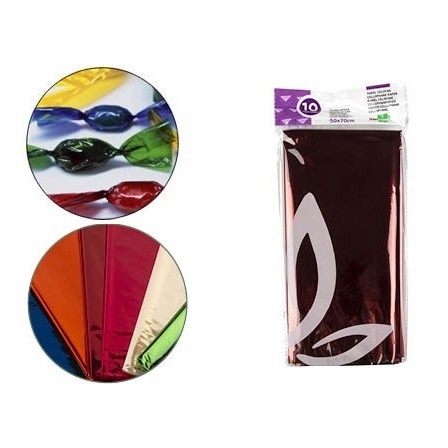 PAPEL CELOFAN LIDERPAPEL 50X70 CM 22G/M2 BOLSA DE 10 HOJAS COLORES ...