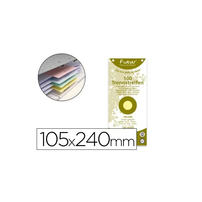 SEPARADOR EXACOMPTA CARTULINA RECICLADA JUEGO DE 100 SEPARADORES 10...