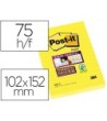 BLOC DE NOTAS ADHESIVAS QUITA Y PON POST-IT SUPER STICKY RAYADO AMA...