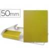 CARPETA PROYECTOS LIDERPAPEL FOLIO LOMO 50MM CARTON GOFRADO AMARILLA