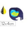 CINTA Q-CONNECT 12MM X 4MT NEGRO-HIPERAMARILLO PARA MAQUINA LETRATAG